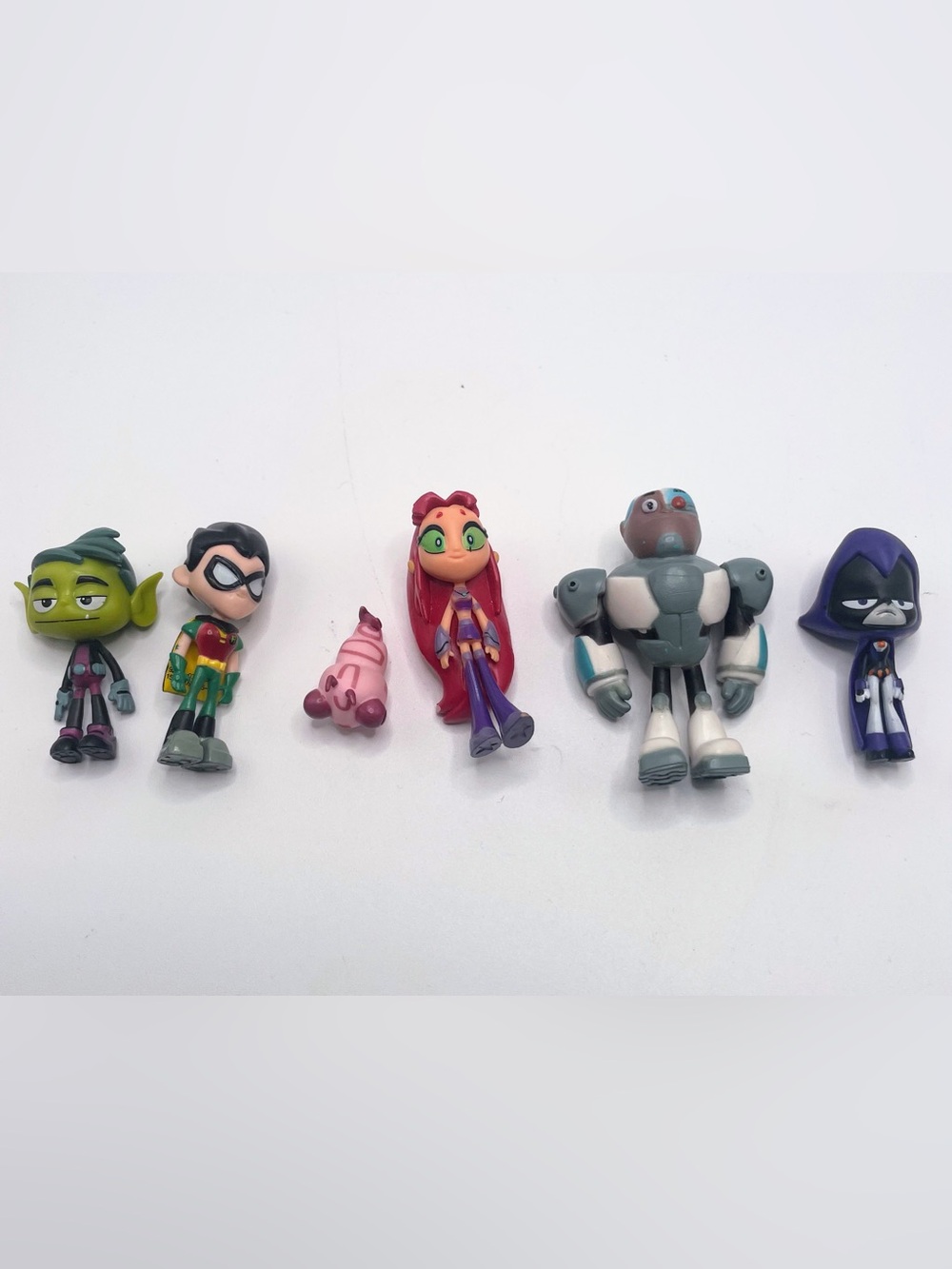 Teen Titans Go! Collectible Mini Figure Set - Pink, Purple, Green & Gray